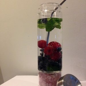 Rose Quartz Gemstone Elixir Water Bottle